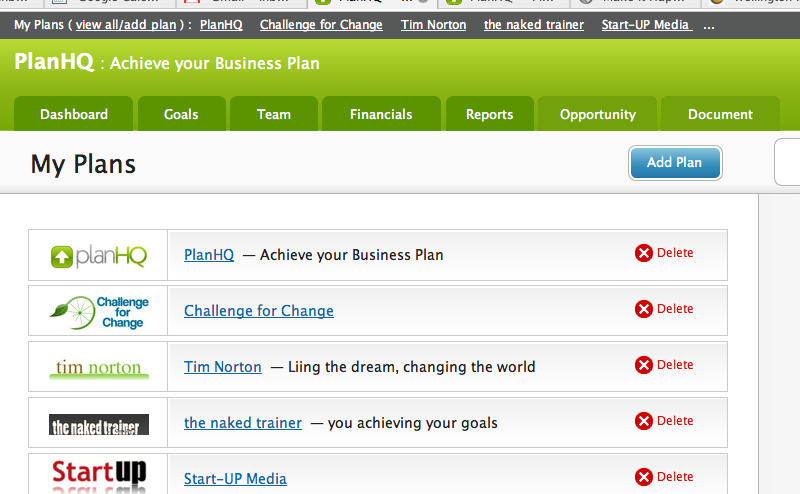 Manage Multipel Plans on PlanHQ